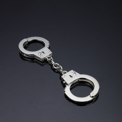 Punk Style Promotional Bulk Custom Metal Mini Handcuffs Keyring